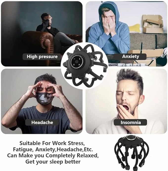 Full Coverage Head Massager with 3 Modes – Relax & Refresh